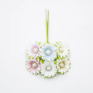 Seide Mini Chrysantheme Daisy Bouquet Blumenstrauß