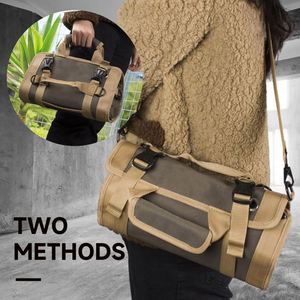 Sac à outils gratuit, sac à outils robuste à 6 compartiments, sac à outils enroulable avec sac de rangement - Cadeaux pour papa/hommes mécaniciens - Product Image 2