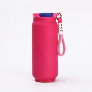 Nouvelle tasse isotherme en acier inoxydable 304, portable pour l'extérieur, avec corde de transport, couleur unie, pour la maison, gobelets à eau droits - Product Image 5