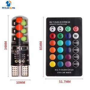 <span class=keywords><strong>RGB</strong></span> LED T10 CANBUS xe đèn pha Bóng đèn <span class=keywords><strong>12V</strong></span> tự động đèn đọc sách Silicone điều khiển từ xa nhấp nháy đèn Flash Spotlight giải phóng mặt bằng ánh sáng mới - Product Image 4