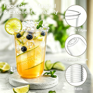 Custom Logo 10/12/14/16/20/24oz Disposable PET Plastic <strong>Cups</strong> Takeaway 89mm U Shaped Cold Drink Matcha Smoothie <strong>Ice</strong> <strong>Coffee</strong> <strong>Cup</strong> - Product Image 4