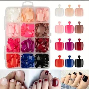 288 <span class=keywords><strong>Uñas</strong></span> Postizas Coloridas, <span class=keywords><strong>Uñas</strong></span> Postizas Cortas Cuadradas de Color Sólido, <span class=keywords><strong>Uñas</strong></span> Postizas Brillantes y Removibles - Product Image 2