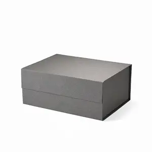 批发硬纸板豪华产品包装磁性灰色彩色礼品盒