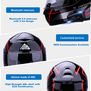 DOT all'ingrosso fabbrica di alta qualità Casco De Motocicleta accessori Motorsport blue tooth moto Full Face caschi - Product Image 5