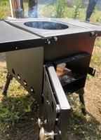 Nouveau produit Poêle à barbecue portable Cheminées à bois pour tentes avec pieds pliants