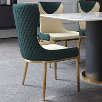 Ensemble de meubles de salle à manger d'hôtel moderne Offre Spéciale chaise en cuir rembourrée simple avec velours en bois bureau à domicile dubaï