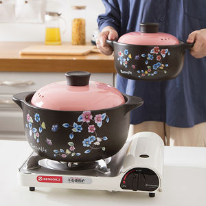 Cazuela de <span class=keywords><strong>Boutique</strong></span> resistente a altas temperaturas, olla para sopa con tapa, olla para estofado, Cerámica coreana, estufa de gas, cazuela para sopa de casa - Product Image 1