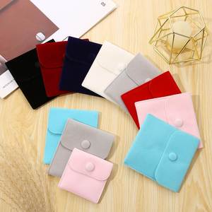 Personalized Velvet Jewelry Pouches - Custom Logo Snap Button Gift <b>Bags</b> for Necklaces, Rings & More - Product Image 2