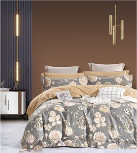 Novos Conjuntos de Cama de Algodão Estampado para Hotel, Conjuntos de Capa de Edredom de Tecido Estampado com MOQ Pequeno, Conjuntos de Lençóis de Hotel Estampados - Product Image 3
