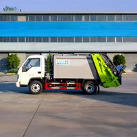 Camion compacteur à chargement arrière Foton de 4,5 mètres cubes pour un compactage efficace des déchets et l'élimination des déchets dans les zones résidentielles