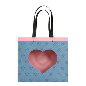 Heart Clear Window <b>Gift</b> Handbag Sturdy Handle Structure Manufacturer Vietnam Quality Certified Color Box Packaging Factory - Product Image 1