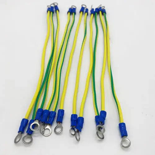 Kabel Bumi Kabel Listrik PVC Kawat Tembaga Terisolasi, Kabel Pembumian Hijau Kuning