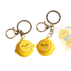 PVC Lemon <b>Stress</b> Relief Toy Keychain Simulated Lemon Button Decompression Toy for Unisex Use - Product Image 2