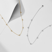 Collier en argent sterling 925 plaqué or breloques étoile collier en argent 925 bijoux en argent 925