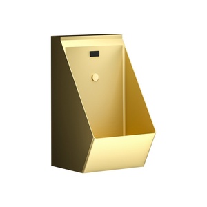 <span class=keywords><strong>Urinoir</strong></span> mural automatique de luxe en acier inoxydable 304 doré avec capteur et conception anti-éclaboussures pour toilettes commerciales et hôtelières - Product Image 1