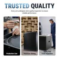 Système audio professionnel de haute puissance Accuracy Pro Audio WHN15S1 450W RMS, caisson de basses actif en bois de 15 pouces
