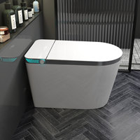 Cuvette de toilette intelligente monobloc à capteur automatique, avec bidet, fonctionnement automatique, toilette intelligente avec télécommande