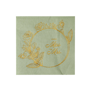 Serviettes personnalisables avec logo en feuille d'or, en pure pâte de bois, essuie-tout ménagers, qualité fête, style luxe nordique. - Product Image 5