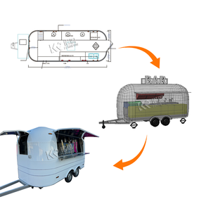 2025 OEM Pizza Food Truck Mobile Juice Bar Commercial Bbq Catering <b>Deep</b> <b>Fryer</b> Food Concession Trailer Food Truck - Product Image 4