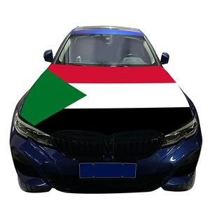 Housse de capot de voiture du Soudan, drapeau de capot de voiture, vente en gros, personnalisable, résistante à l'usure et durable - Product Image 5