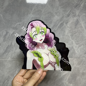 Nuova stagione Anime 3D Motion adesivi Sexy ragazza carina lenticolare Flip Car Decars per Laptop tazza di acqua decorazione - Product Image 6