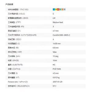 LOW MOQ Carbide Drill Bits for Machine Tools <strong>Sandviks</strong> 880-08 05 08H-C-LM 1044drilling Inserts for Steel - Product Image 5