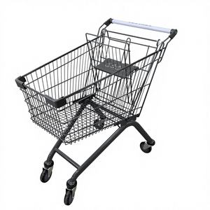 Europese stijl <span class=keywords><strong>100L</strong></span> metalen draad winkelwagentje |   Hoge kwaliteit supermarktkar voor supermarkten - Product Image 2