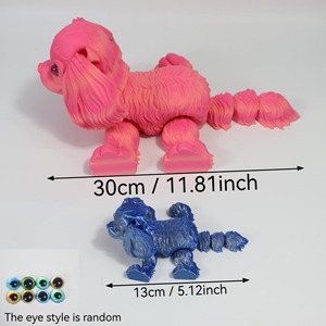 Vashine Juguetes de Animales Impresos en 3D, Modelo de Plástico PLA, Bulldog Francés, Juguetes Flexibles de Cristal Impresos en 3D - Product Image 2