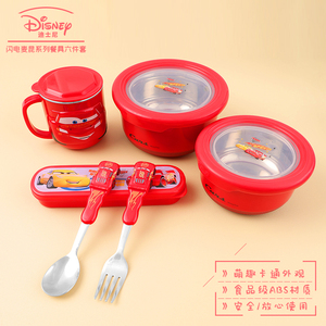 Juego de Cubiertos Infantiles <span class=keywords><strong>Disney</strong></span> de 6 Piezas, Diseño de Dibujos Animados, Utensilios de Acero Inoxidable con Material de Silicona de Grado Alimenticio - Product Image 4