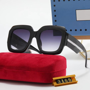 แว่นกันแดดแบรนด์วินเทจ แว่นกันแดดพลาสติกผู้ชาย 2024 แว่นตาดีไซเนอร์ แว่นกันแดดแบรนด์หรู ผู้หญิง แฟชั่น สีดำ ทรงเรโทร - Product Image 5