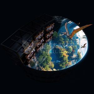 Équipement de cinéma volant dynamique pour intérieur, grand écran annulaire 9D à vision directe, avec écran à boules holographiques multi-personnes à effet de poussée - Product Image 1