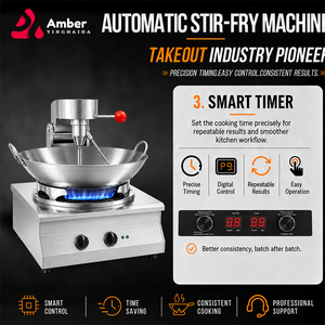 Robot de Cocina Automático para Arroz Frito Comercial de Gran Tamaño, Máquina Inteligente para Saltear con Cilindro Electromagnético - Product Image 4