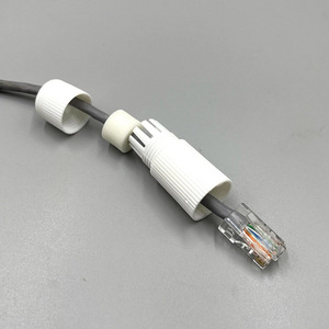 Fushengkang Waterproof Kit White <b>RJ45</b> <b>Cable</b> End Cap For Outdoor PoE Camera PVC Material G Thread - Product Image 1