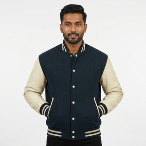 Hot Selling New Style Varsity Jacket for <b>Men</b> Breathable OEM Service <b>Men's</b> Varsity Jackets Comfortable - Product Image 1