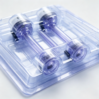 Plateau médical jetable en PETG transparent thermoformé, emballage stérile pour kits de trocar optique sans lame avec couvercle Tyvek thermoscellable