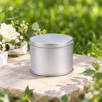 Boîte de rangement ronde en fer blanc argenté 65x40mm 65x50mm 65x60mm pour biscuits, bijoux, emballage cadeau, vente en gros en vrac