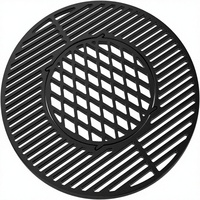Système de barbecue gourmet moderne en fonte, grille de cuisson de remplacement, grille en bois, Ronry DR-K2509, 54,6x54,6 cm, revêtement en poudre pour cuisines