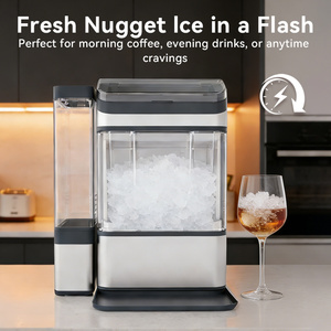 <span class=keywords><strong>Machine</strong></span> à glaçons automatique personnalisée avec support de cuillère intégré, <span class=keywords><strong>machine</strong></span> à glaçons en forme de nuggets avec grand réservoir auxiliaire de 3 L - Product Image 3
