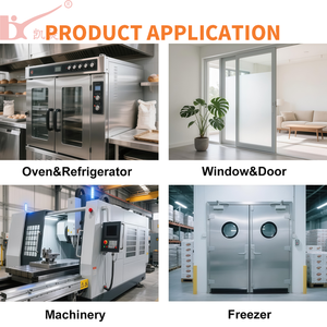 ซีลยางซิลิโคนรูปตัว E ทนความร้อนสูง (-65-250 องศาเซลเซียส) ความแข็งแบบ Shore A 50-85 สำหรับขอบประตูเตาอบและตู้เย็น - Product Image 5