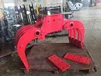 Grappin hydraulique SLN pour excavatrice, dispositif de préhension de billes de bois à rotation 360° pour la manutention de bois, de pierres et de déchets en chantier forestier