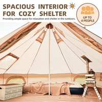 Tente de glamping en toile de coton ignifuge imperméable pour le camping en plein air 3M