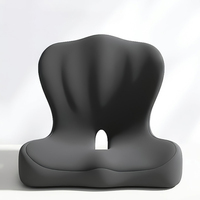 Coussin de siège orthopédique en mousse à mémoire de forme pour chaise de bureau et siège de voiture avec coussin de soutien lombaire ergonomique