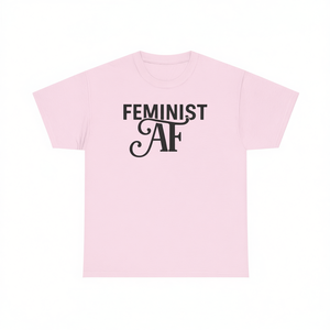 T-shirt Femminista AF Rosa Unisex Taglia M Maglietta divertente con scritta - Product Image 1