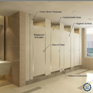 Panel HPL de Muestra Gratuita, Precio de Panel para División de Baños, Utilizado en Centros Comerciales y Gimnasios - Product Image 4