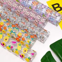 30*120Cm Transparent PVC Impression Designer Vegan PU Faux Cuir Synthétique Pour Décoration DIY