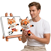 Jouets en peluche personnalisés Mascotte Renard en Coton Biologique et Coton PP Lavé Entièrement Personnalisables Commandes en Gros Direct Usine OEM/ODM