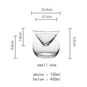 パーソナライズされたエコフレンドリーマティーニカクテルグラスクリエイティブエコフレンドリー再利用可能クリア高ホウケイ酸ラウンドグラスワインカップ - Product Image 5