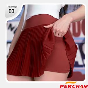 Ensemble de tennis pour femmes Jupe plissée athlétique de golf avec poches intérieures Short Ensemble de jupe de tennis à séchage rapide - Product Image 3