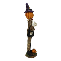 Décoration d'Halloween personnalisée Produit en usine Citrouille Lanterne Figurines Résine Cadeau Anime Figure Animal Statue Nain de Jardin
