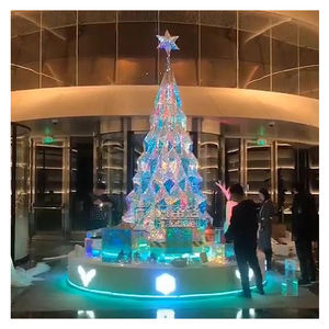 LED สนเทียมกรอบเหล็กที่ทำด้วยมือเชิงพาณิชย์ Lighted 3to30m ยักษ์แสงกลางแจ้งต้นคริสต์มาส - Product Image 3